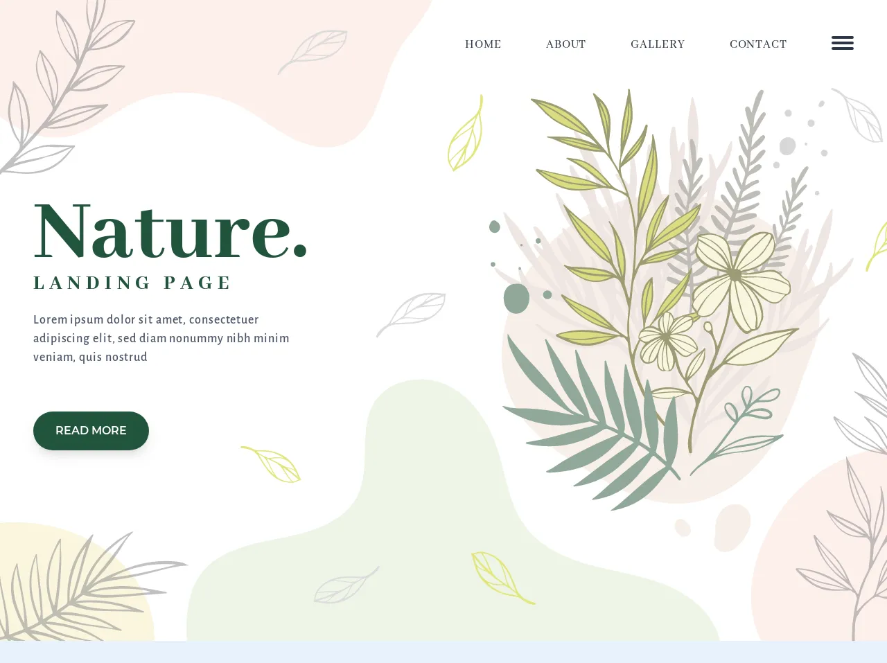 Nature landing page
