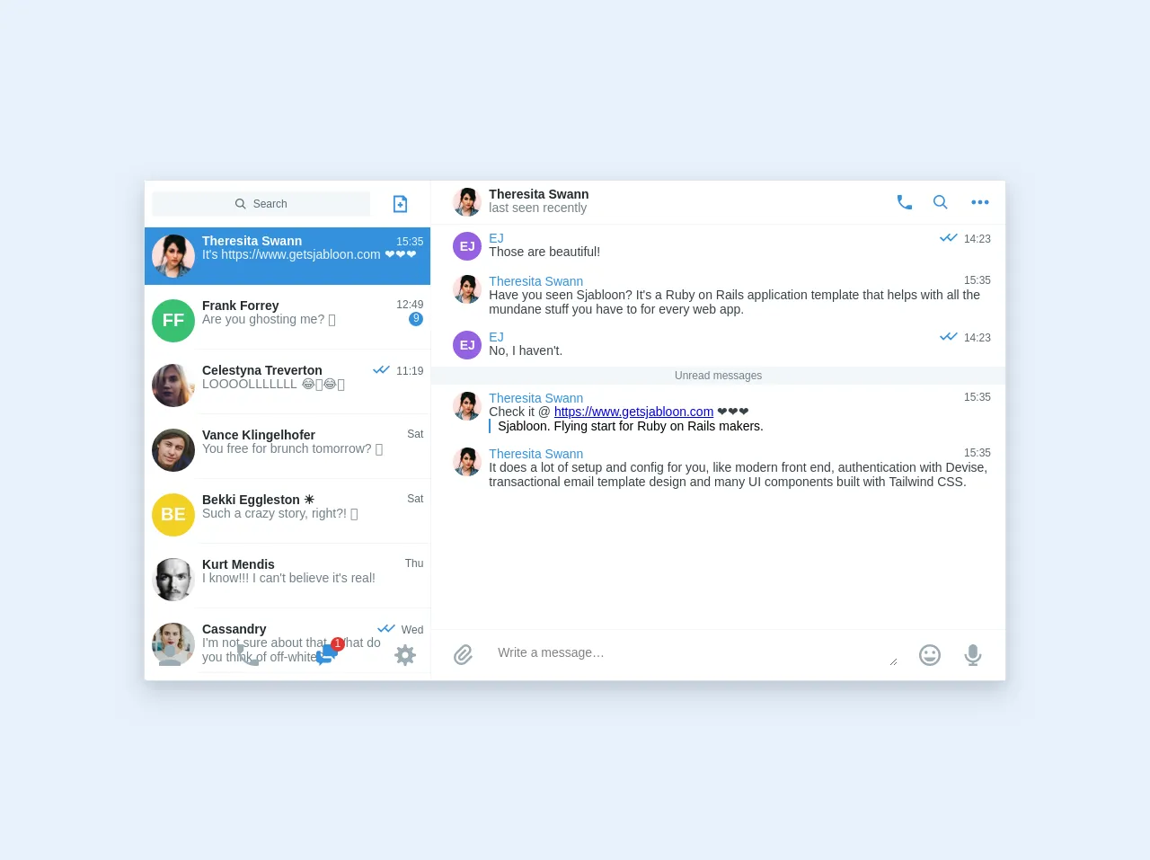 Tailegram: Telegram Desktop App with Tailwind CSS